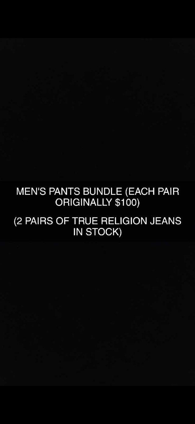(TRUE RELIGION) MENS SIZE 30-32 PANTS BUNDLE
