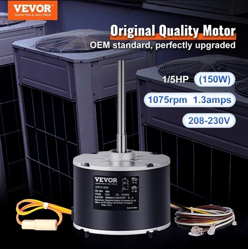 VEVOR AC Condenser Fan Motor 1/4 HP 1100 RPM 208-230V