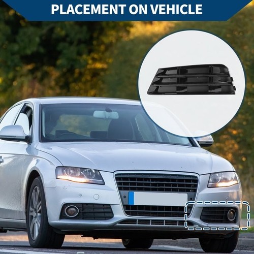 Front Bumper Fog Light Grille Trim Pair for Audi A4 B9 - photo 3