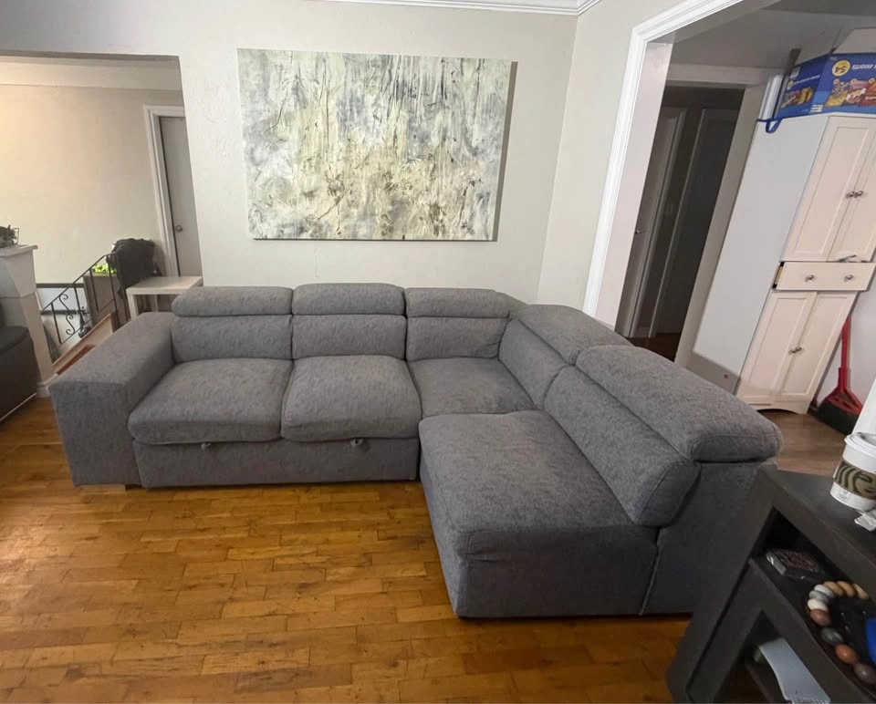 Comfortable sectional sofa with bed option
