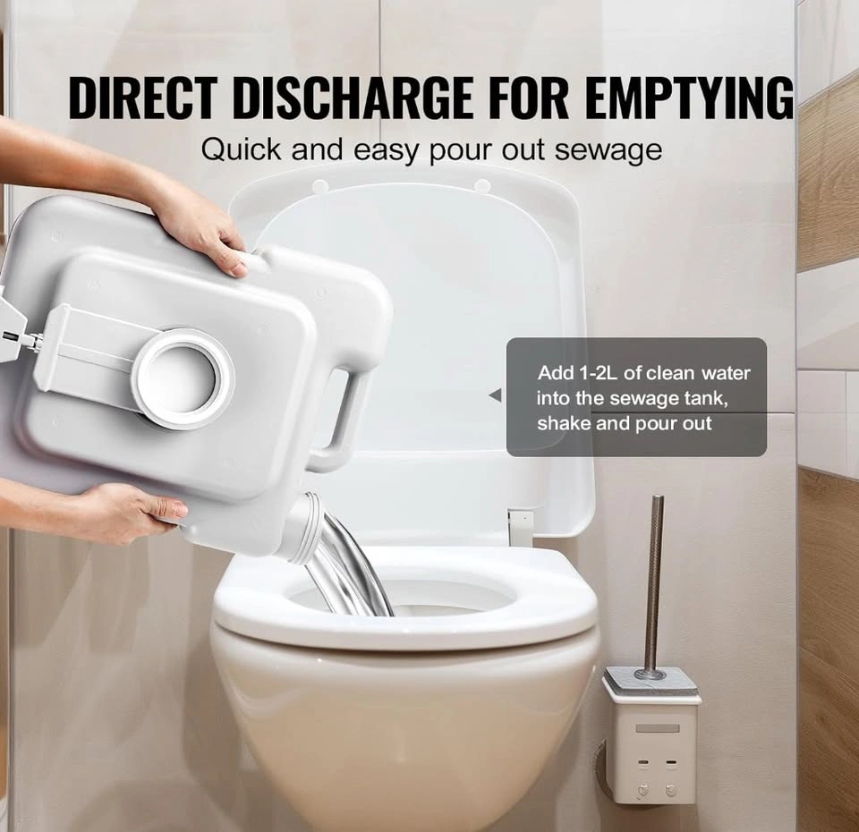 VEVOR Air Pump 10L Portable Toilet with 3.2 Gal Waste Tank - photo 5