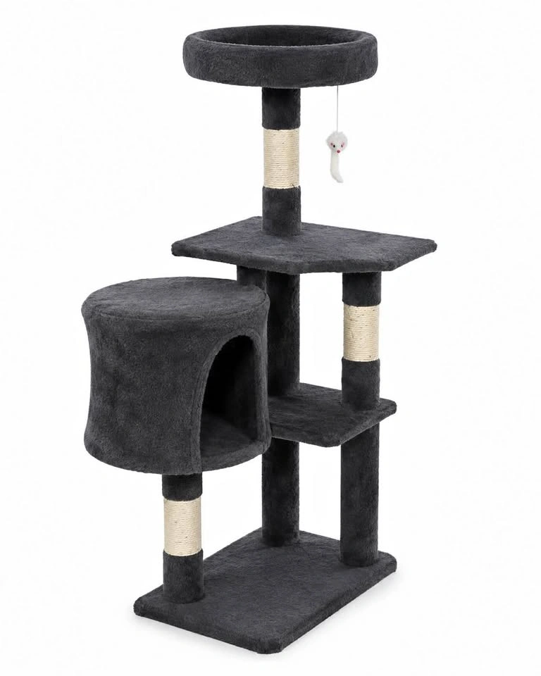 37” Multi-Level Cat Tree Tower with Condo & Scratching Posts