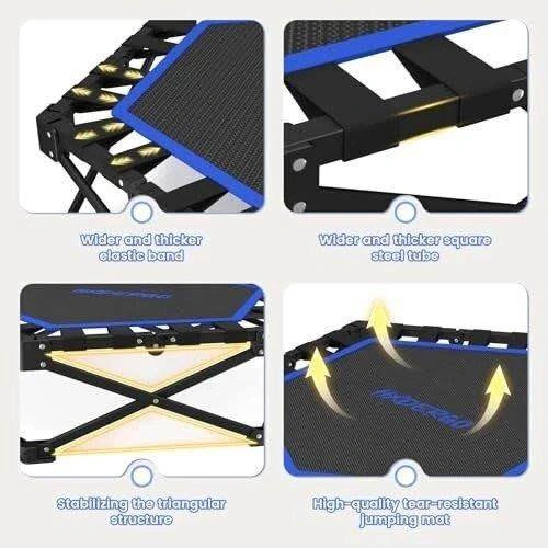 Folding Fitness Trampoline with Adjustable Handle - photo 2