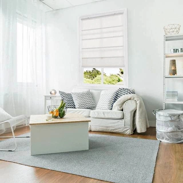 White Cordless Roman Shade- Window blinds - Brand New 27” Wx64”