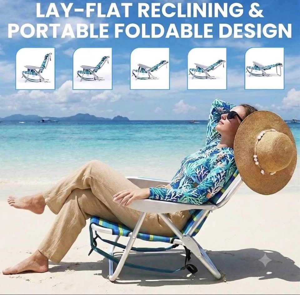2 Pack Lightweight Portable Camping Beach Chairs - photo 4
