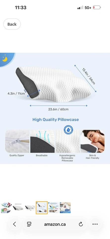 Cervical Neck Pillow for Sleeping - Support Pillow - photo 3