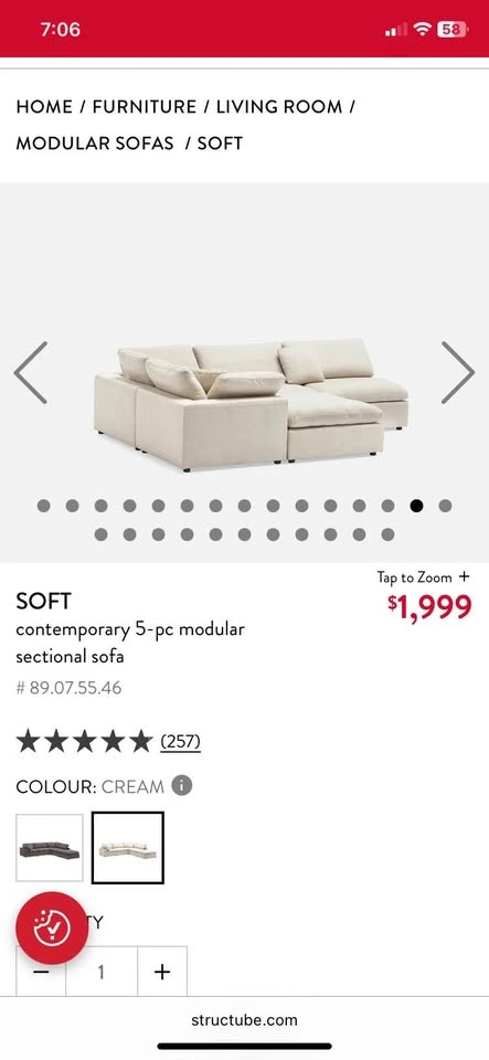 Structube SOFT Modular Couch - photo 4