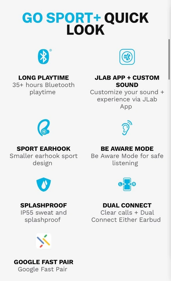 Earbuds JLab Go Sport+ True Wireless - photo 5