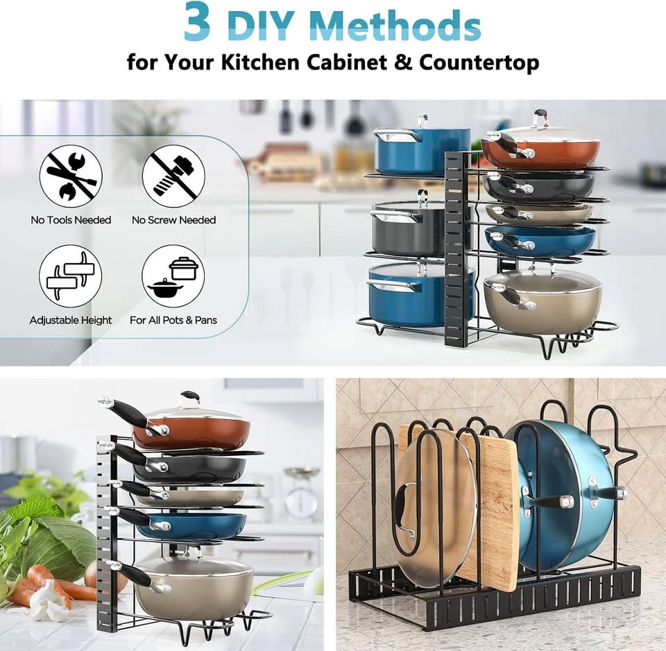 Brand New 8-Tier Adjustable Pans&Pots Organizer - photo 3