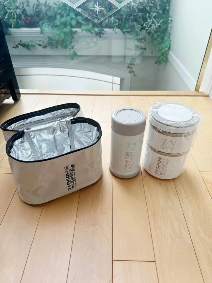 Brand New HKSure Thermos & Insulated 2-Section Food Jar