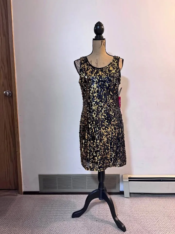 Gold Sequin Party Dress thumbnail
