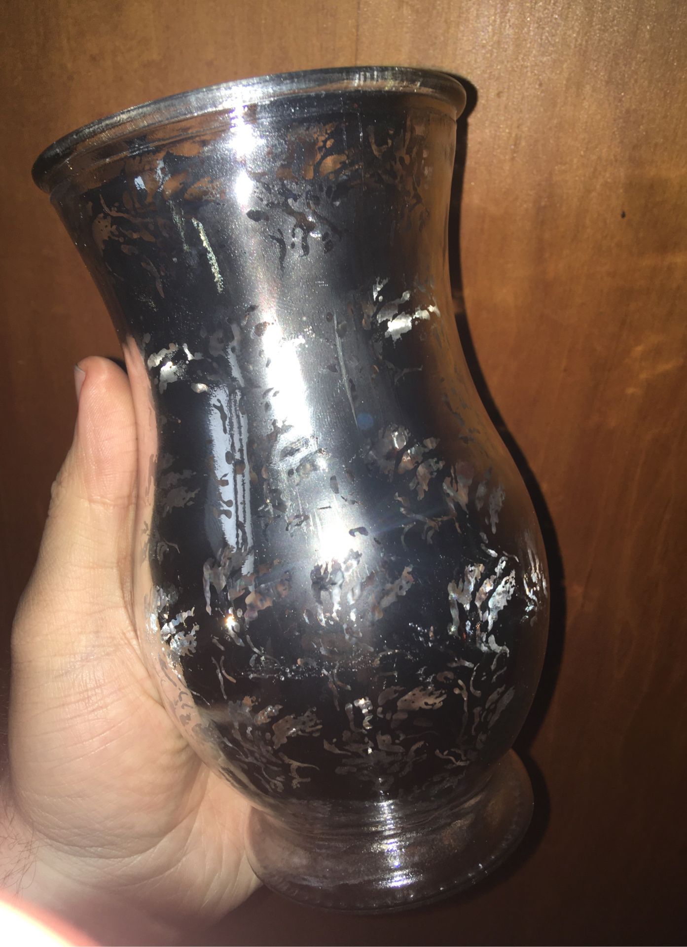 Etched Glass Vase