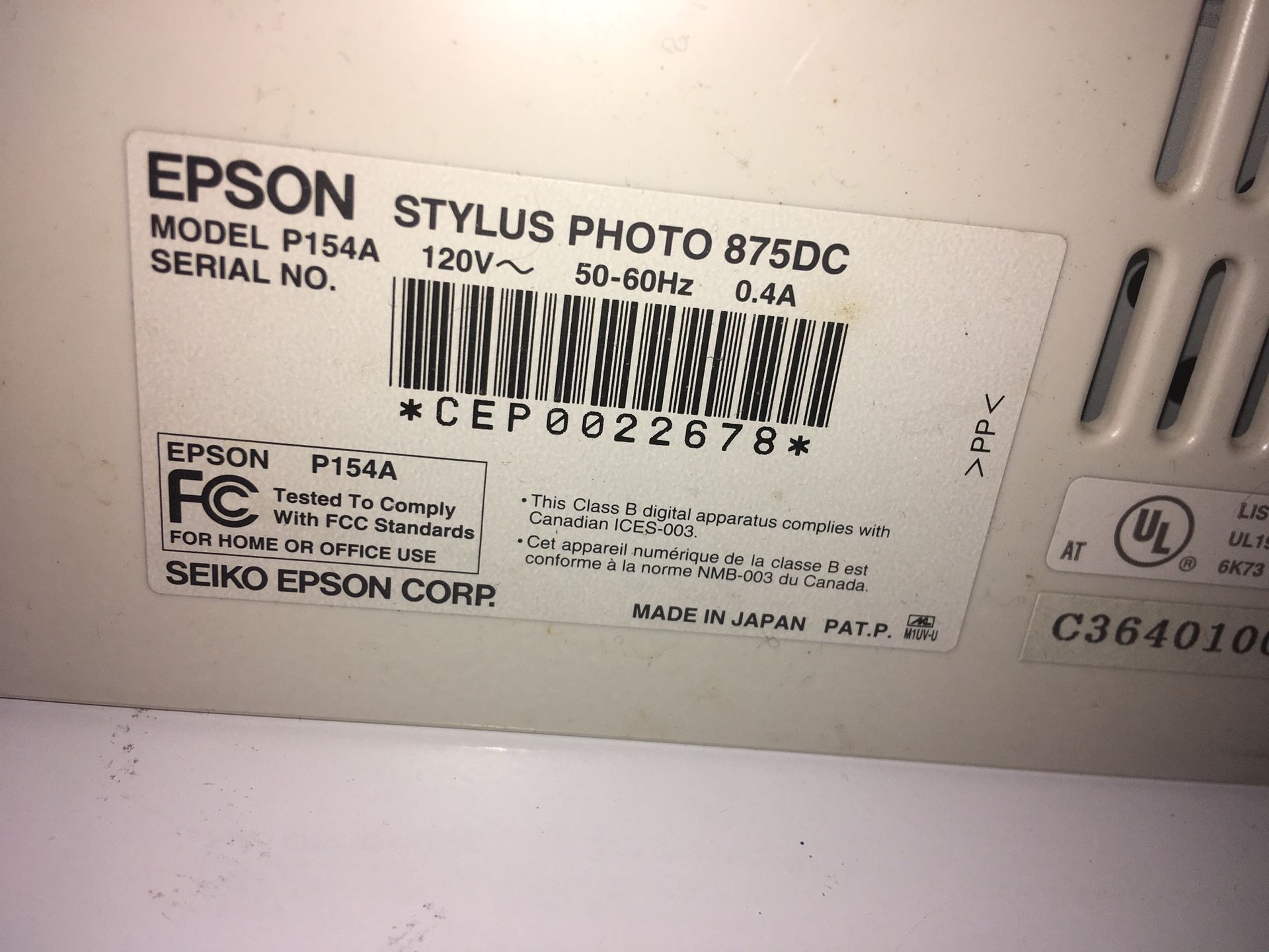 Epson Stylus 875DC Photo Printer - photo 5