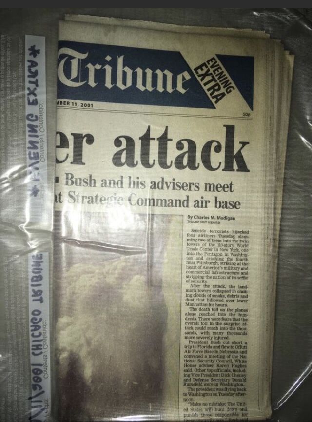 9/11/01 Chicago Tribune Evening Extra Newspaper - photo 2