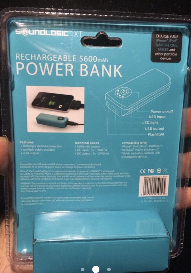 SoundLogic 5600 mAh Rechargeable Power Bank - photo 3