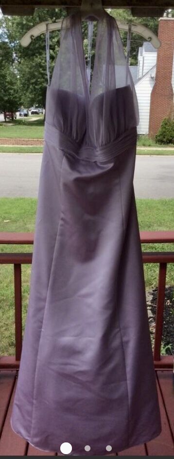 Satin Empire Waist Ball Gown w/Halter, Size 16