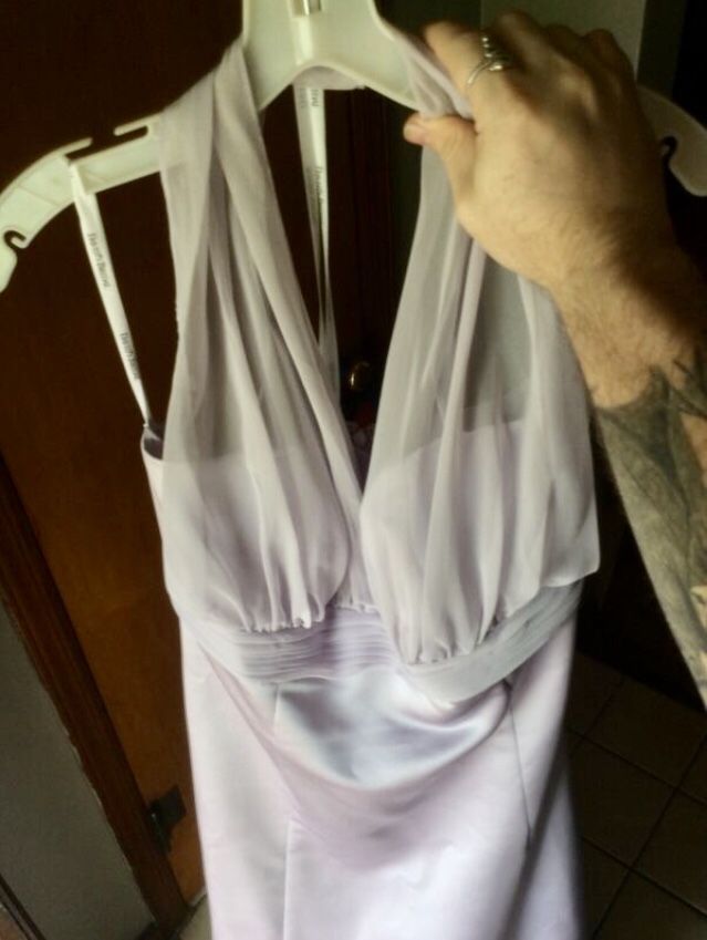 Satin Empire Waist Ball Gown w/Halter, Size 16 - photo 3