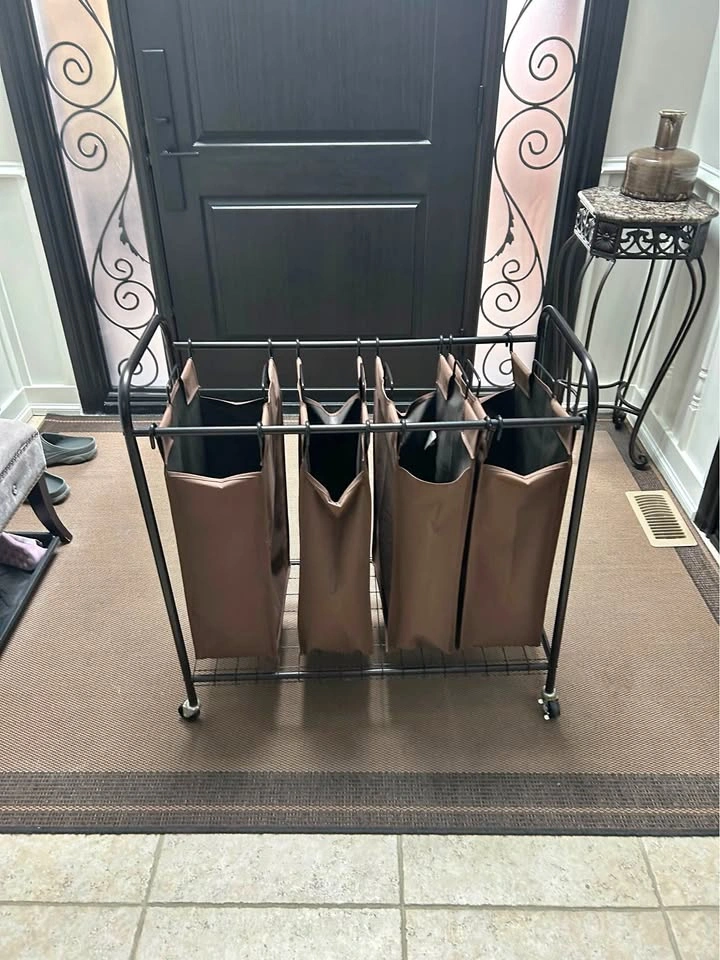 4-Bag Rolling Laundry Sorter