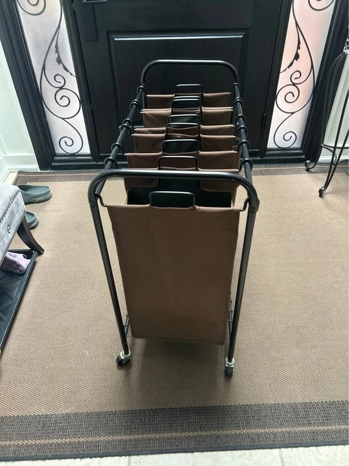 4-Bag Rolling Laundry Sorter - photo 2