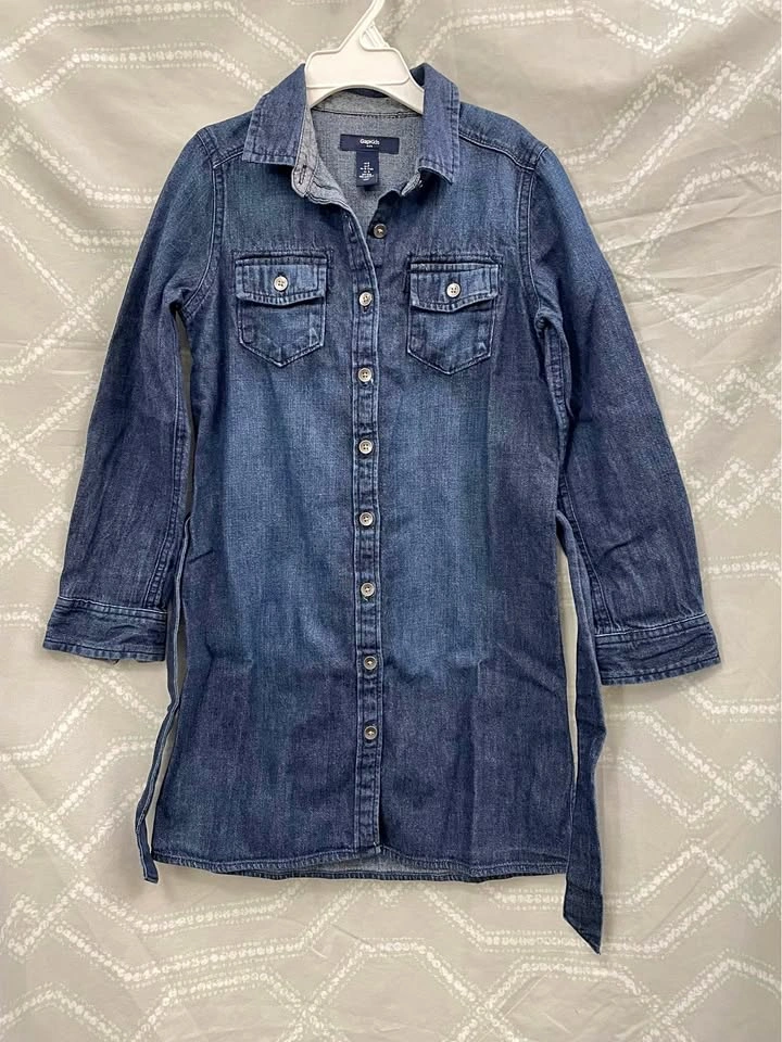 GapKids Denim Shirt Dress - Small / 6-7 Yrs