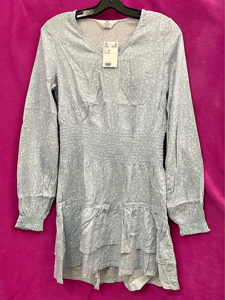 NEW H&M Floral Long Sleeve Dress 14Y+ (#1C)