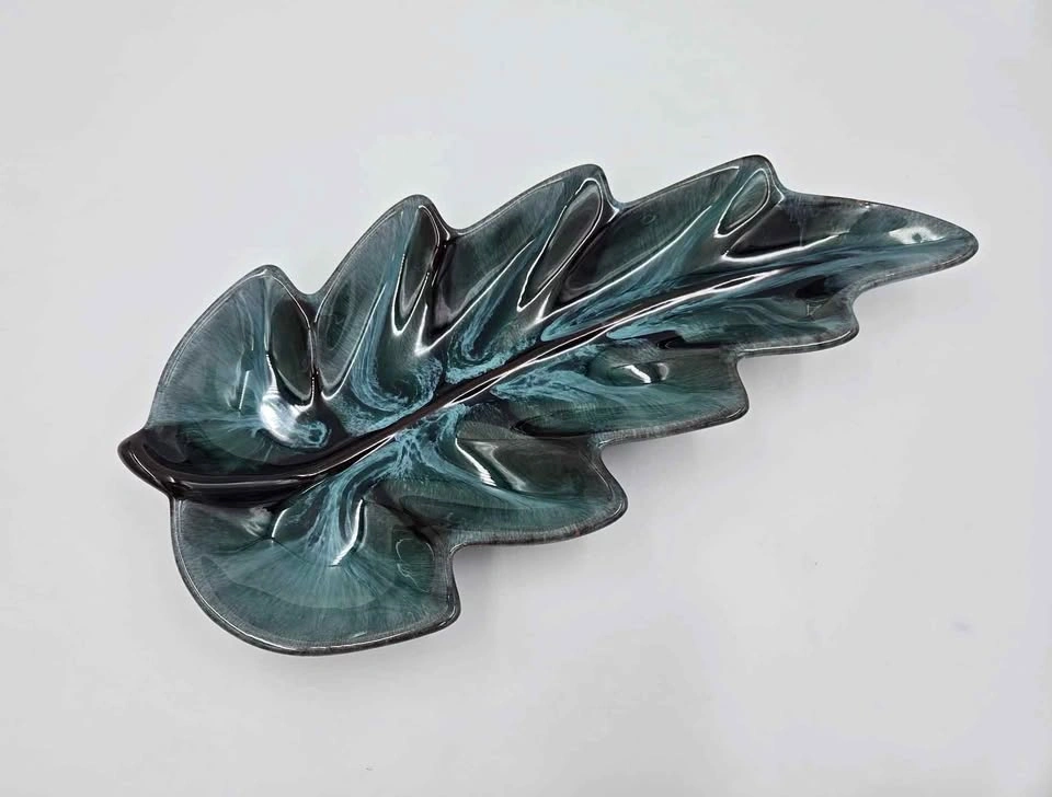 Blue Mountain Pottery Large Ceramic Leaf Dish