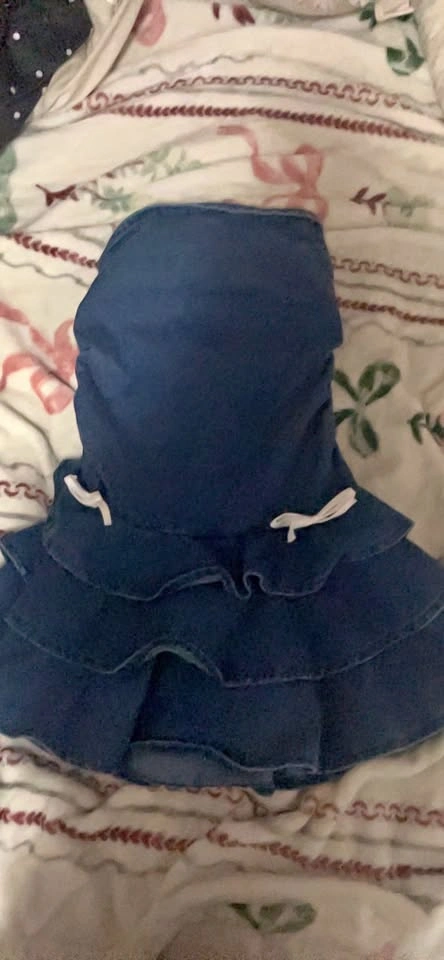 Denim Ruffle Skirt