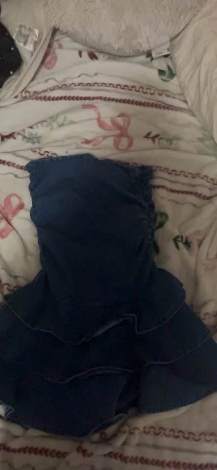Denim Ruffle Skirt - photo 2