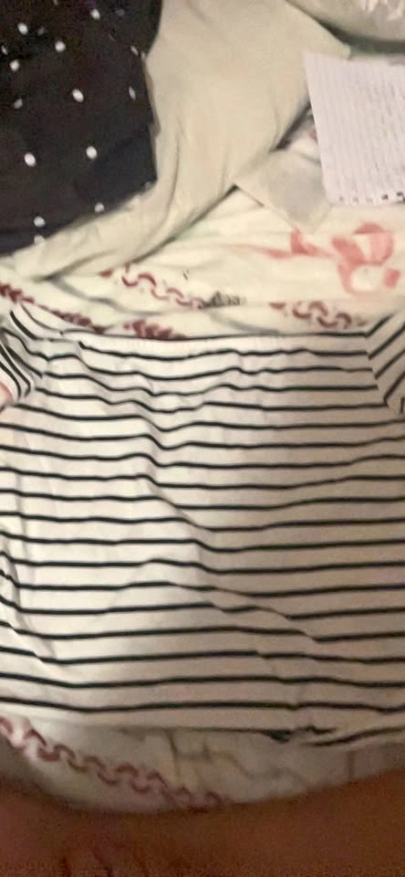 H&M White and Black Striped Shirt