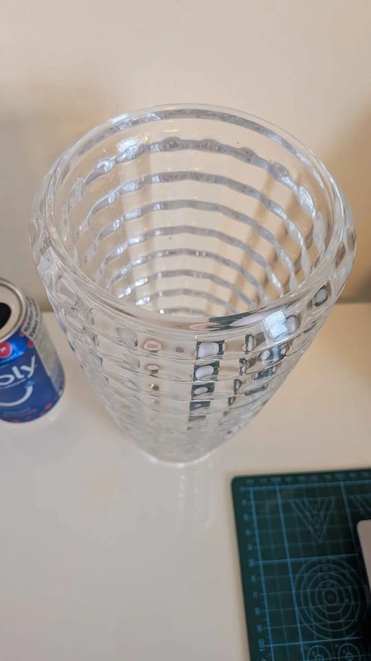 Textured Clear Glass Vase - photo 3