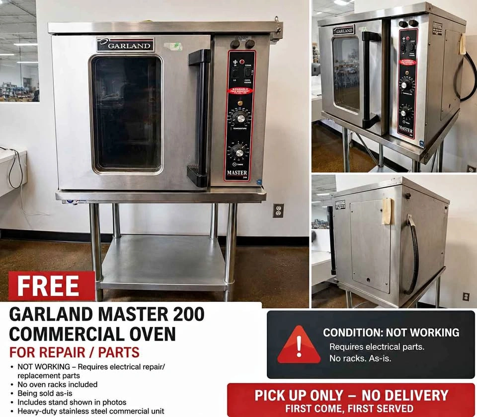 FREE – Garland Master 200 Commercial Oven – FOR REPAIR / PARTS