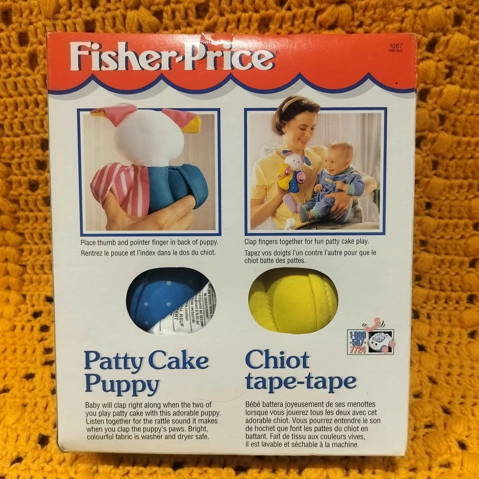 Vintage 90s Fisher-Price Patty Cake Puppy Toy - New in Box - photo 2