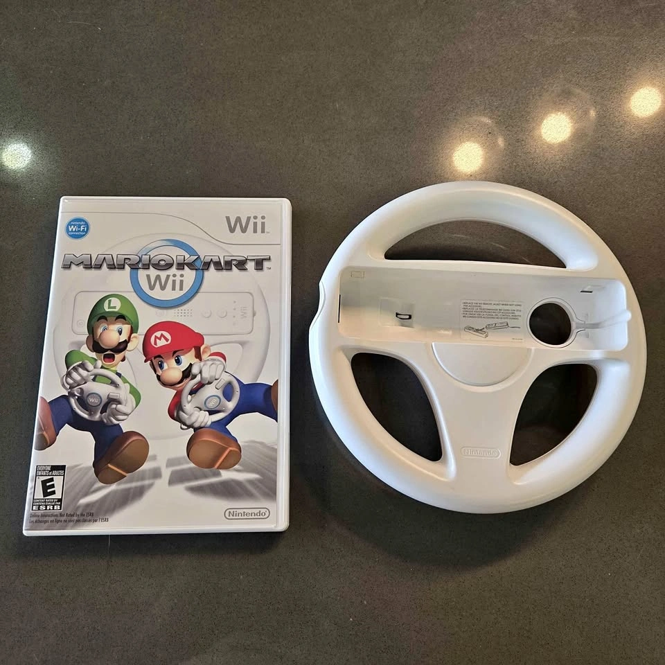 Nintendo Mario Kart Wii with Wii Wheel