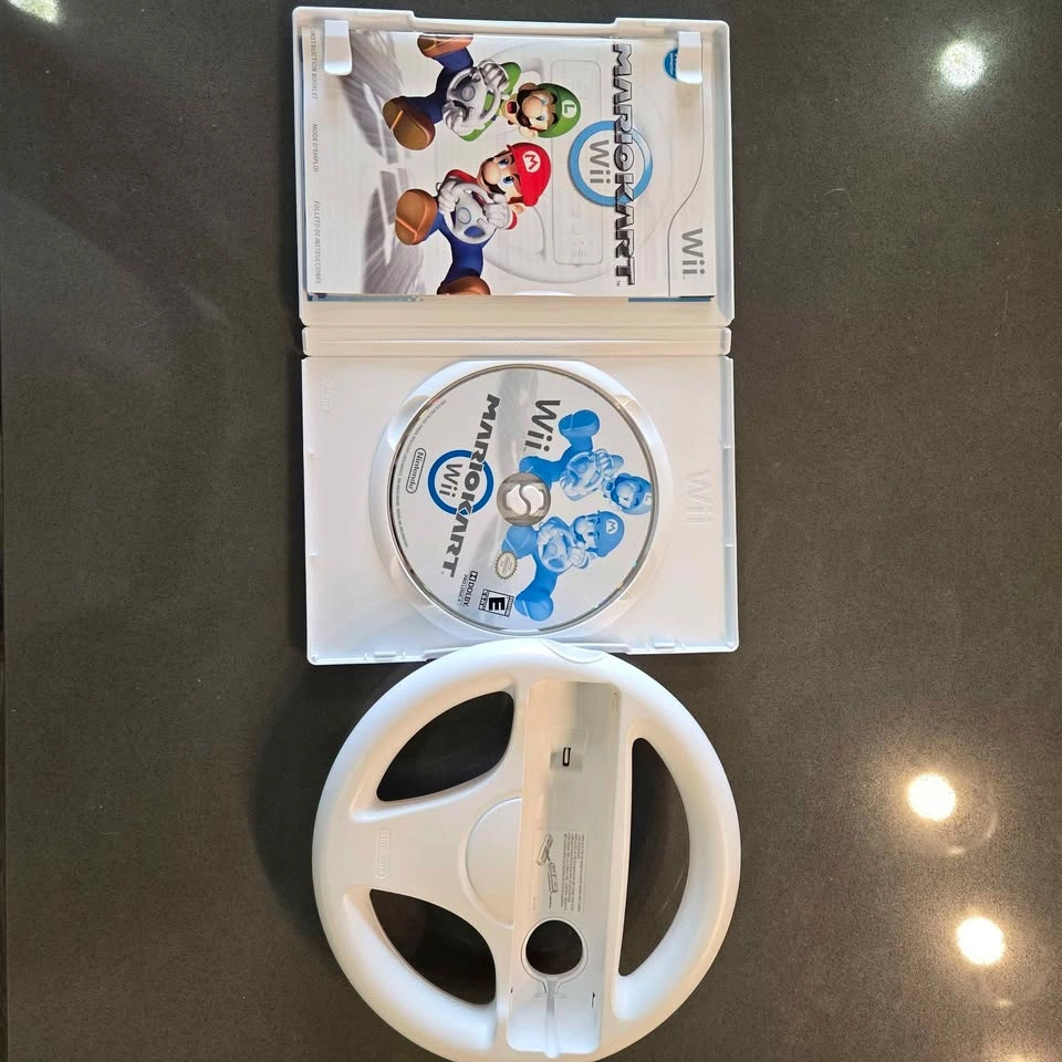 Nintendo Mario Kart Wii with Wii Wheel - photo 2