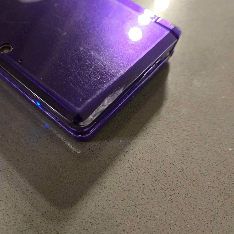 Nintendo 3DS Midnight Purple with Charger, stylus - photo 3