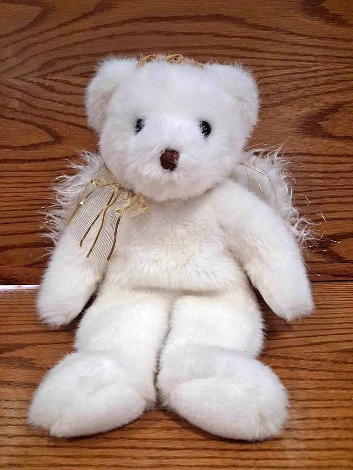 TY Beanie Buddies Divine Angel Bear Plush Stuffed Animal