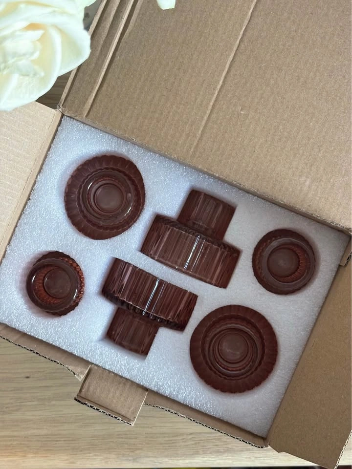 Set of 12 Glass Candlestick Holders - photo 2