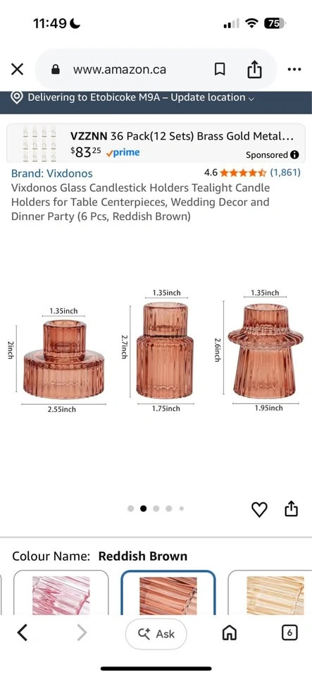Set of 12 Glass Candlestick Holders - photo 4