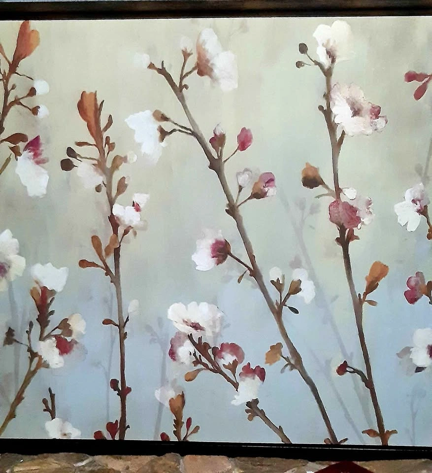 Framed Cherry Blossom Floral Wall Art