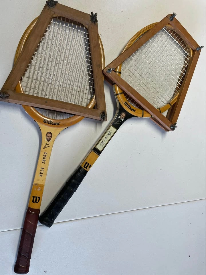 Vintage Wilson Jack Kramer Wood Tennis Rackets w/ Presses - photo 2