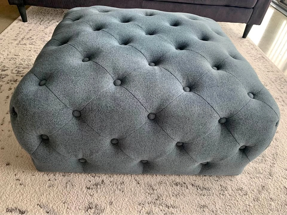 Button-Tufted Ottoman