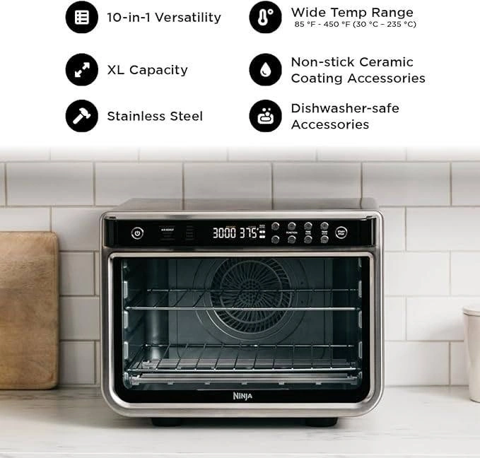 Ninja Foodi 10-in-1 XL Pro Air Fry Oven, Stainless steel, 1800W - photo 2