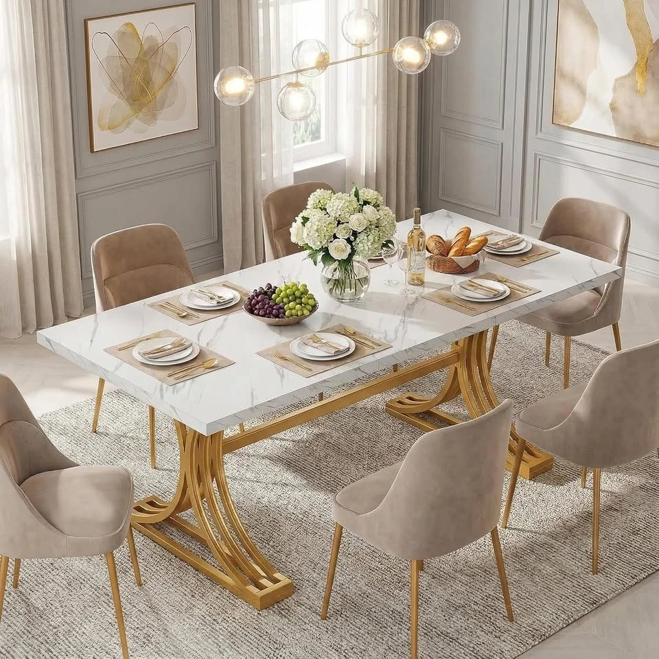 63 Inch Modern Dining Table for 6 - photo 4