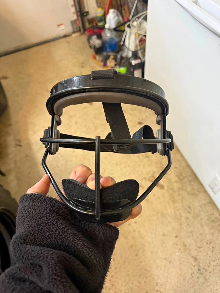 Black Softball Face Mask