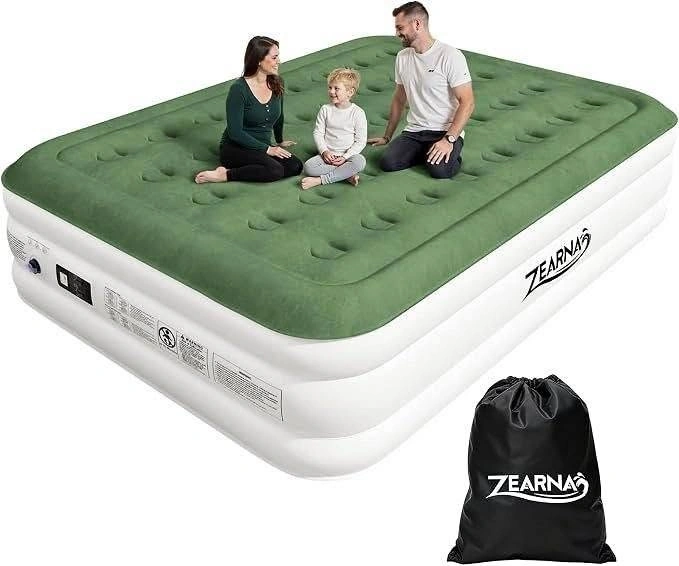 ZEARNA Queen Air Mattress 80 × 60 × 8 in – Inflatable Guest Bed