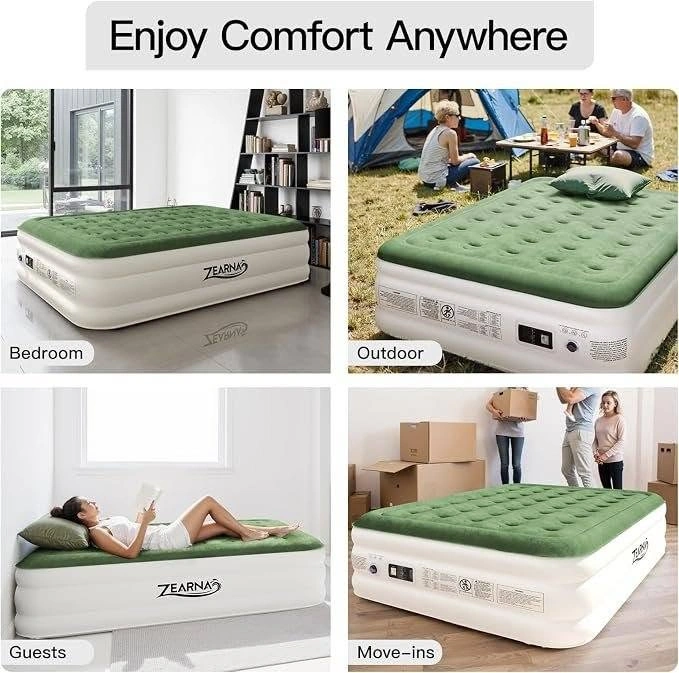 ZEARNA Queen Air Mattress 80 × 60 × 8 in – Inflatable Guest Bed - photo 4