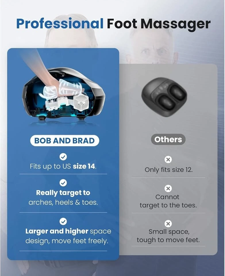 BOB AND BRAD 721 Shiatsu Foot Massager – Heat & Air Compression - photo 2