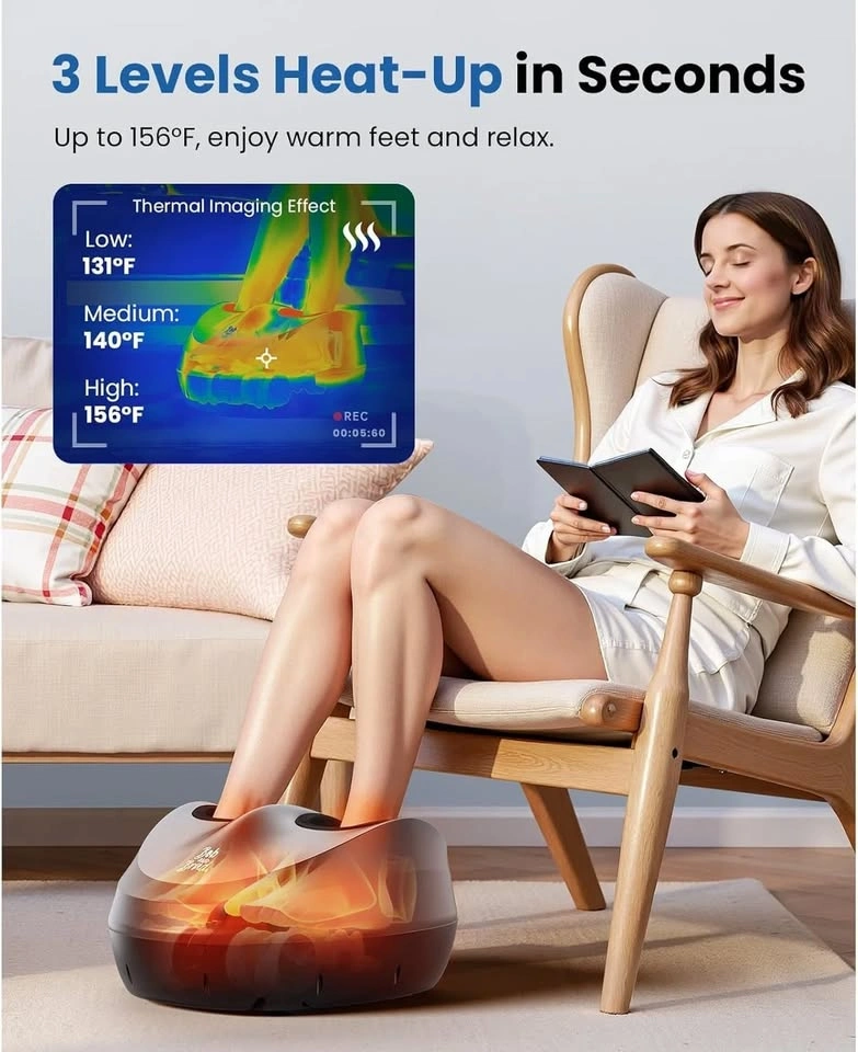 BOB AND BRAD 721 Shiatsu Foot Massager – Heat & Air Compression - photo 3