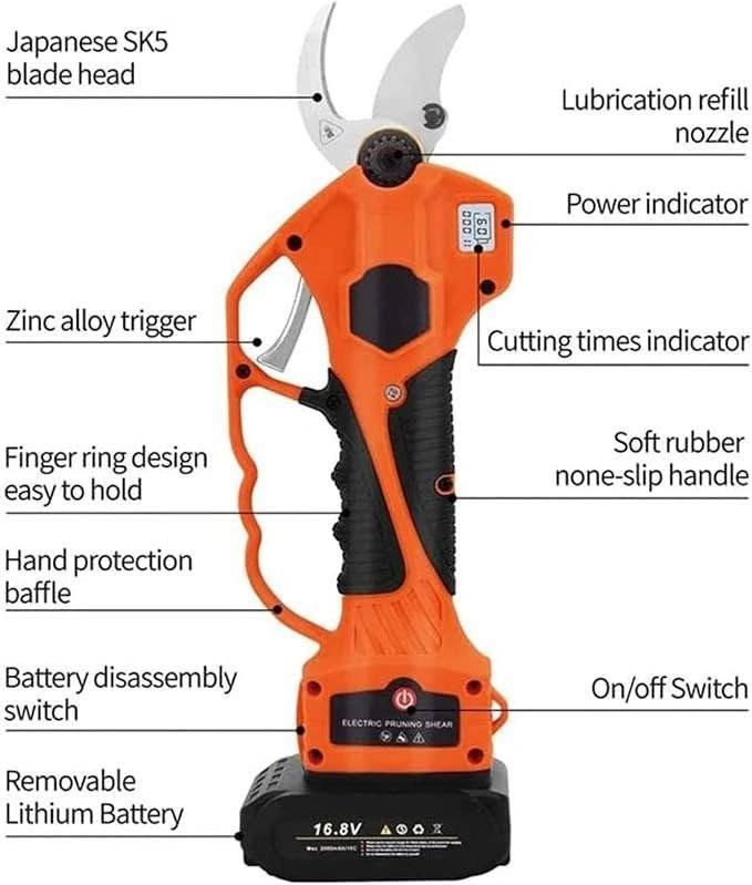 Cordless Electric Pruning Shears (DJL8cWIDRRMA) for Tree Branche - photo 2