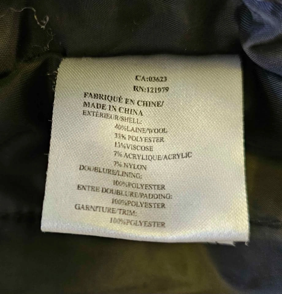 Private Member Men's Wool Blend Padded Winter Jacket - Size L - photo 4